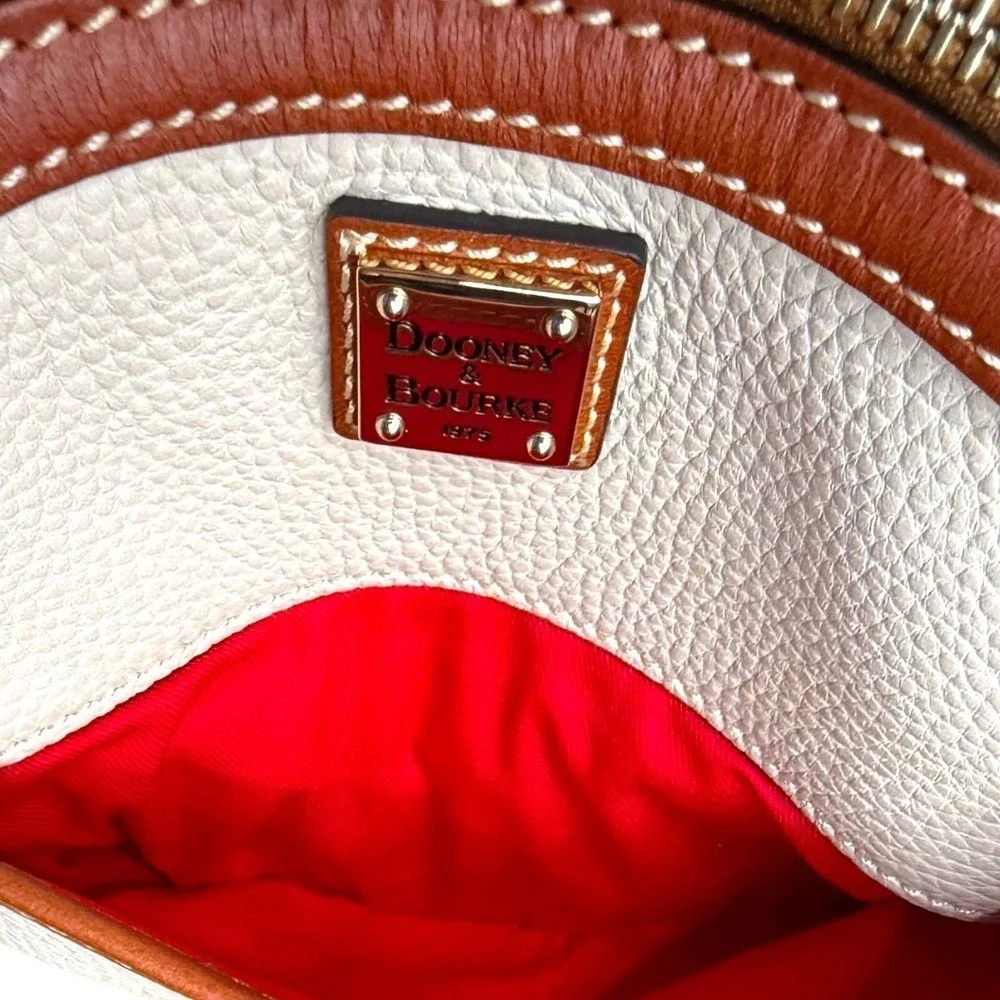 Dooney‎ & Bourke Pebble Grain Crossbody Bone Leather Domed Bag Adjustable Strap